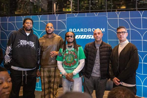 Sports & Music Are Synonymous: Carmelo Anthony & Quavo Join Boardroom CEO Rich Kleiman & Bose CMO Jim Mollica At Boardroom Talks LIVE With Bose In San Francisco