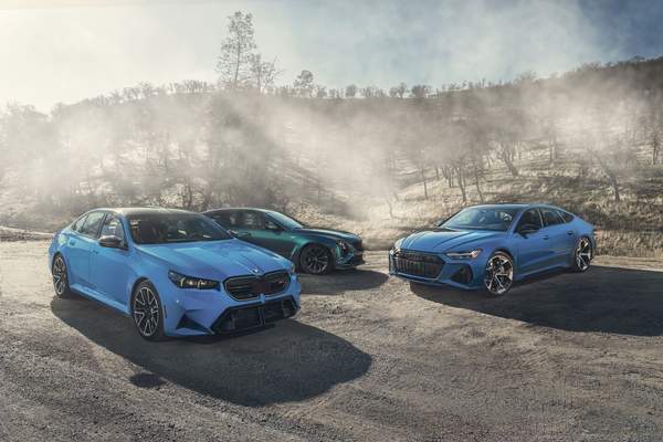 Tangled Up in Blue: Audi RS7 vs. BMW M5 vs. Cadillac CT5-V Blackwing