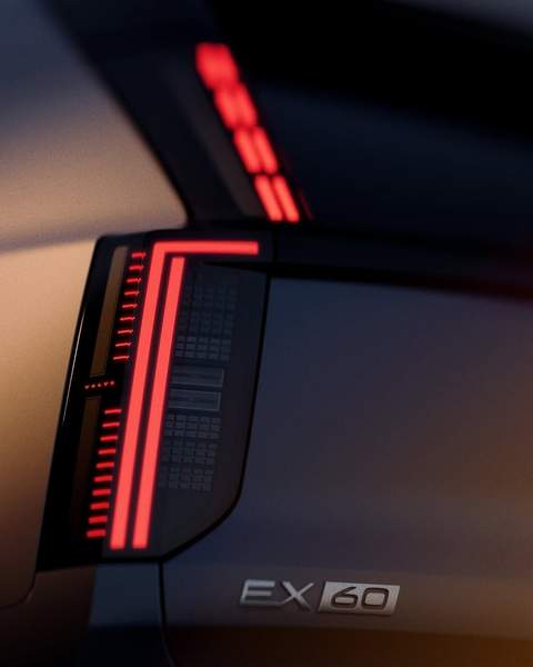 2027 Volvo EX60 Teased Again with Detailed Look at Its Taillights